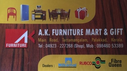 A.K Furniture Mart and Gift - Best Furniture Shop in Thathamangalam Palakkad Kerala