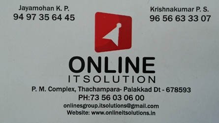 Online IT Solution at Thachampara,  Palakkad Kerala