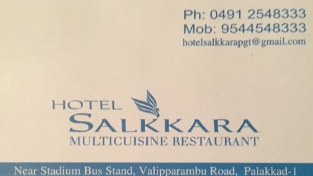 Hotel Salkkara - Multicuisine Restaurant, Near Stadium Bus Stand, Valipparambu Road Palakkad