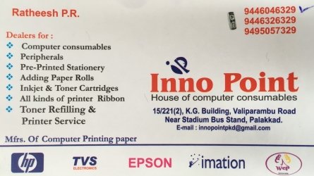 Inno Point - House of Computer Consumables at Valiparambu Road Near Stadium Bus Stand Palakkad