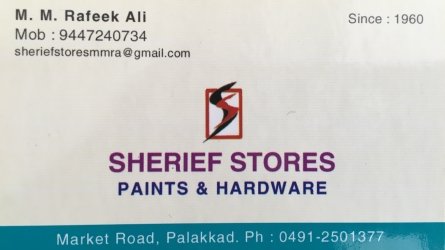 Sherief Stores -  Paints Wholesale and Retails in Market Road Palakkad and Hardware Wholesale and Retails in Market Road Palakkad