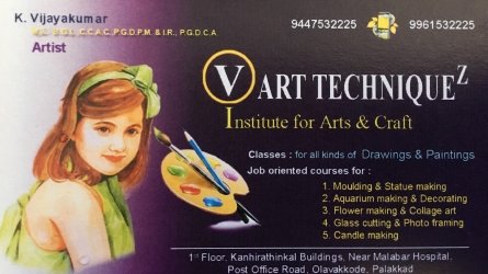 Art Techniquez - Institute for Arts and Craft in Olavakkode Palakkad| Classes for Paintings and Drawings in Palakkad