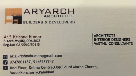 Aryarch Architects -  Best Architects, Interior Designers and Vasthu Consultants in Vadakkencheri Palakkad Kerala