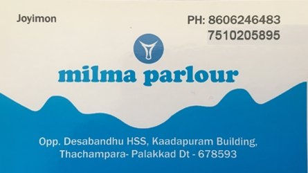 Milma Parlour at Thachampara Palakkad Kerala